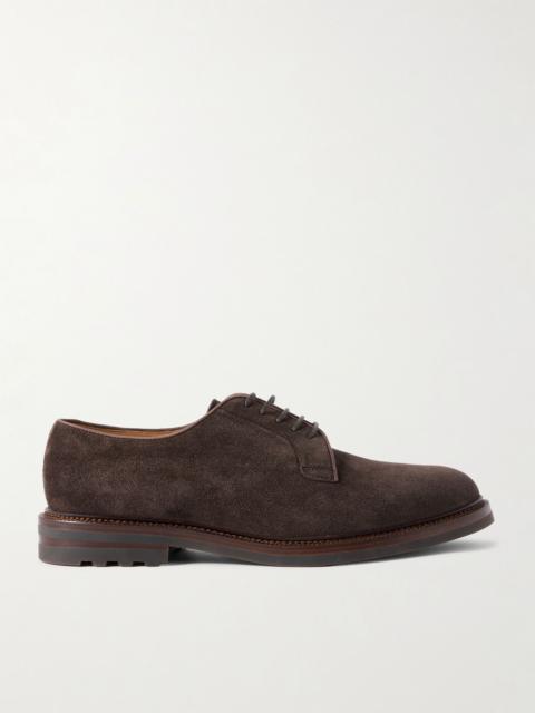 Brunello Cucinelli Suede Derby Shoes Dark brown