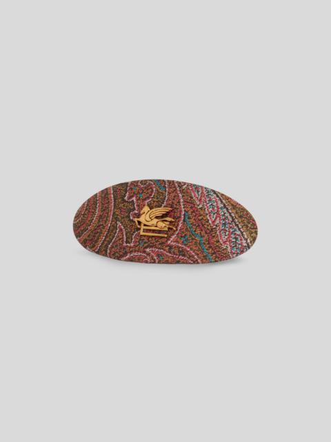 OVAL PAISLEY HAIR CLIP WITH PEGASO