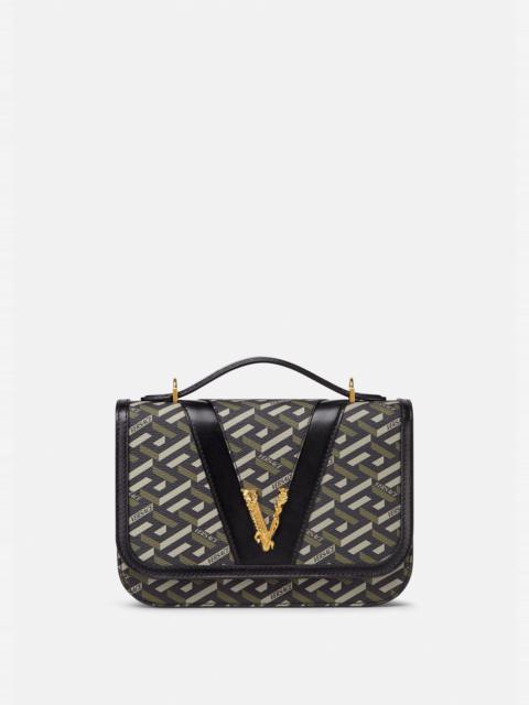 VERSACE Virtus La Greca Signature Shoulder Bag