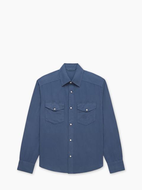3sixteen 3SIXTEEN SNAP WESTERN SHIRT GARMENT DYE SLATE
