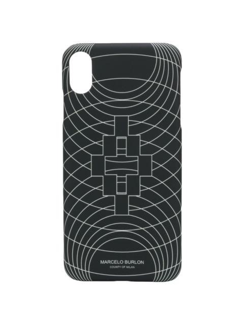 Marcelo Burlon County Of Milan wireframe-print iPhone XS Max case