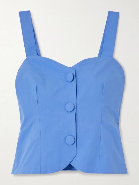 DESTREE Dora cotton-poplin top Blue