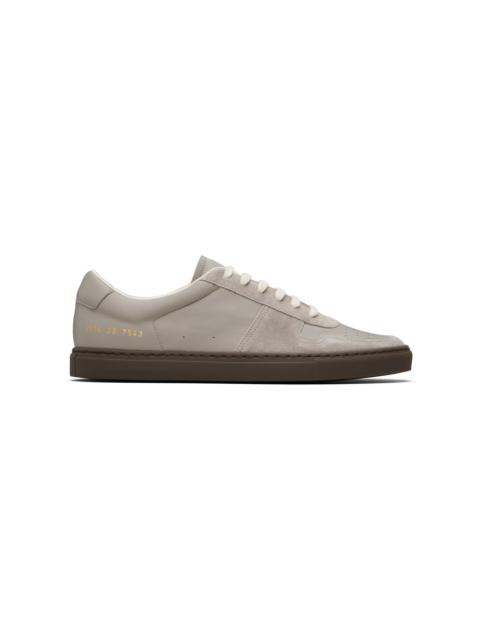 Common Projects Gray BBall Slim Gum Brown Sole Sneakers