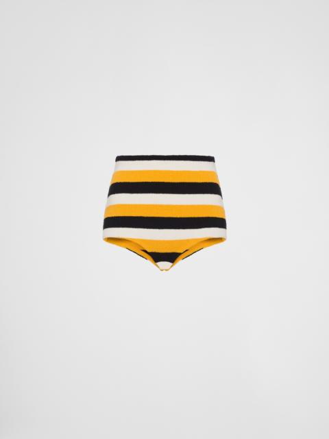 Prada Striped cotton shorts
