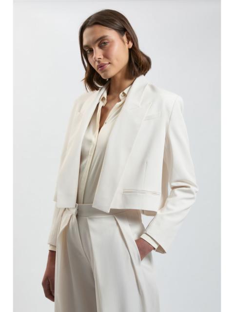 KAREN MILLEN Compact Viscose Crop Tailored Blazer
