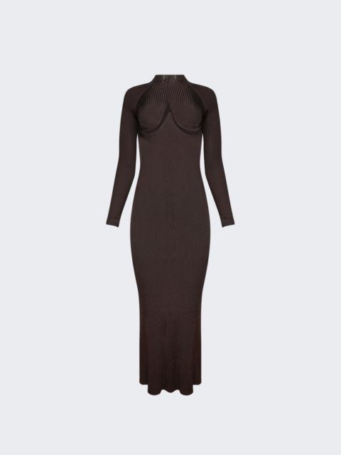 Dion Lee Double Underwire Bra Dress Umber
