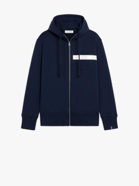 Mackintosh NAVY X WHITE COTTON HOODED SWEATSHIRT | GJM-208