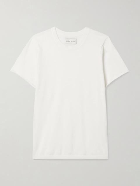 HIGH SPORT Owen cotton T-shirt Ivory
