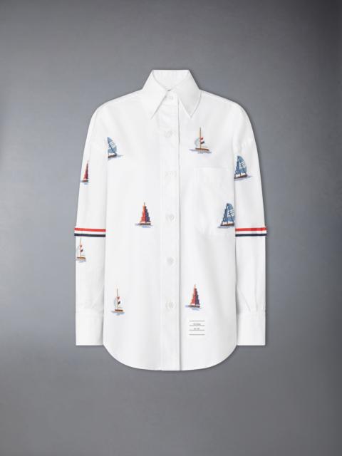 Thom Browne SAILBOAT STITCH SUPERSIZED SHIRT