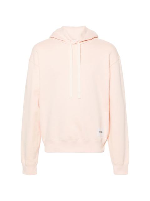 Jil Sander logo-patch cotton hoodie
