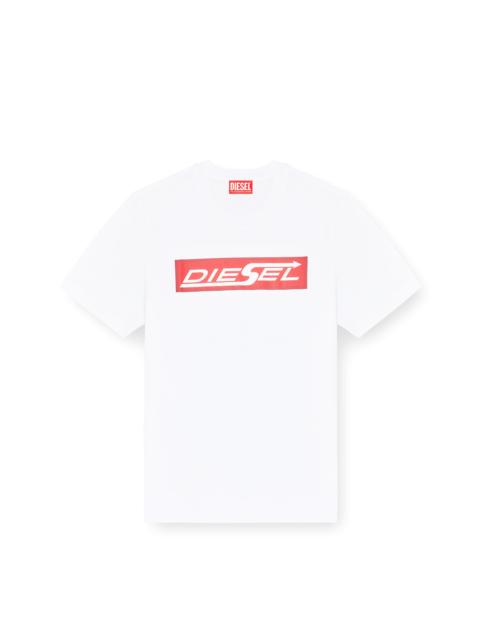 Diesel COTTON T-SHIRT WITH DIESEL LOGO PRINT