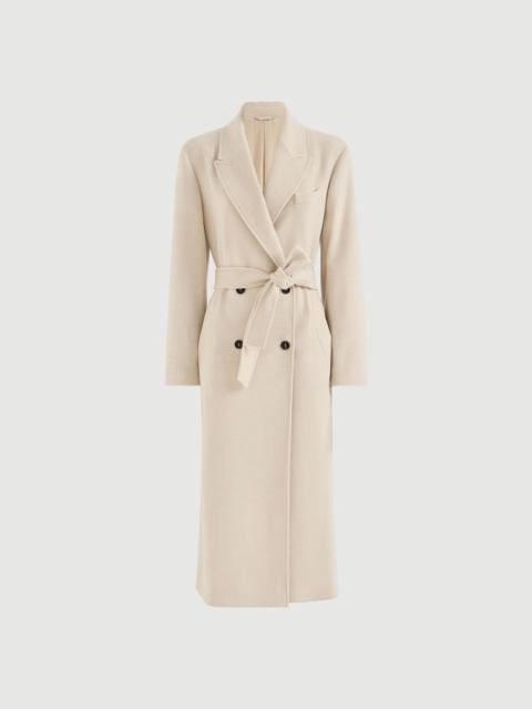 Brunello Cucinelli Lightweight water-resistant cashmere belted coat with monili