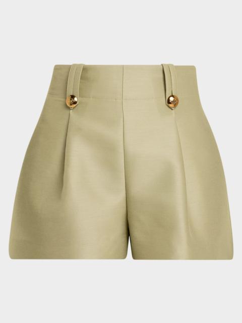 Zimmermann Luna Wool Silk Tailored Shorts