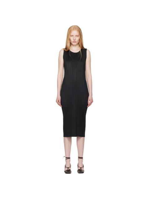 Pleats Please Issey Miyake Black Monthly Colors May Maxi Dress