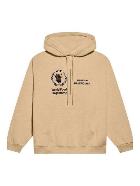 BALENCIAGA Men's Wfp Medium Fit Hoodie  in Beige