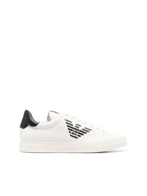 EMPORIO ARMANI lace-up logo-print sneakers