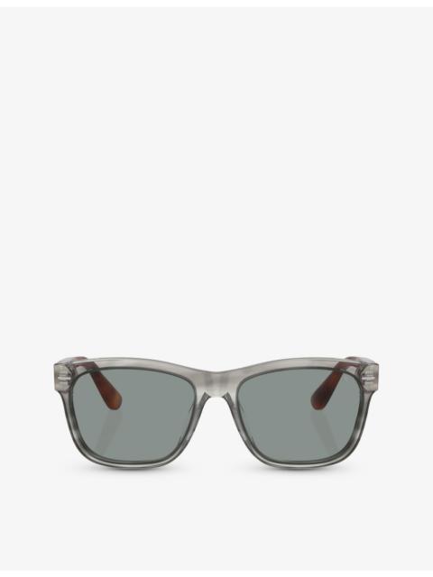 Brunello Cucinelli BC4003S Pillow-Frame Acetate Sunglasses