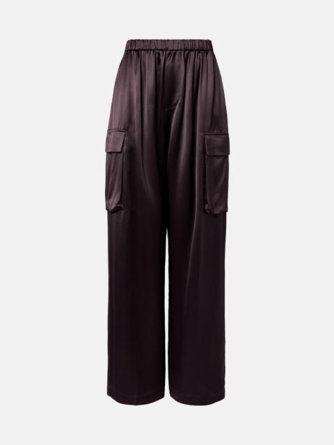The Frankie Shop Delny satin cargo pants
