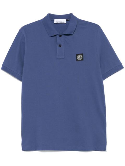 Stone Island piqué-weave polo shirt