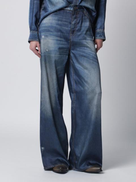 Golden Goose Wide-leg blue denim trousers