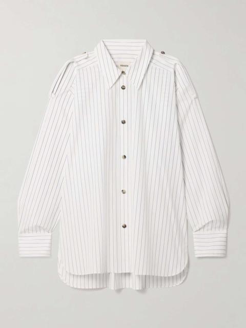 Tamal oversized striped cotton-poplin shirt