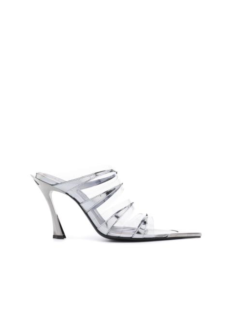 MUGLER 120mm transparent-straps sandals
