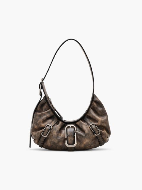 THE DISTRESSED LEATHER BUCKLE J MARC CRESCENT BAG