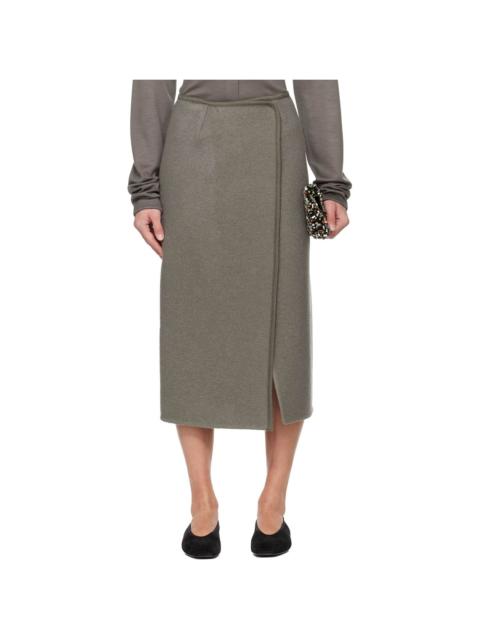 RIER Gray Walker Midi Skirt