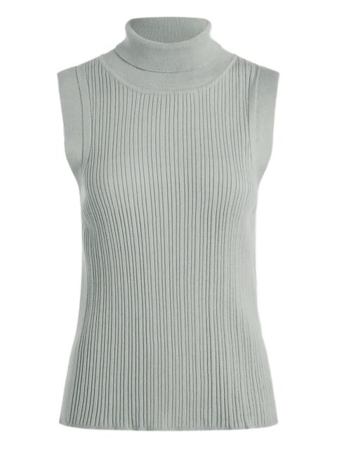 VARLEY ribbed turtleneck tank top