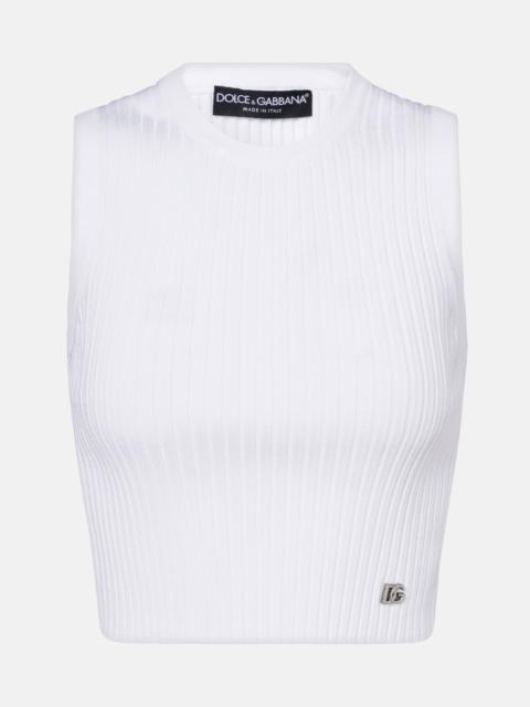 Dolce & Gabbana 스트레치 늑골 탑