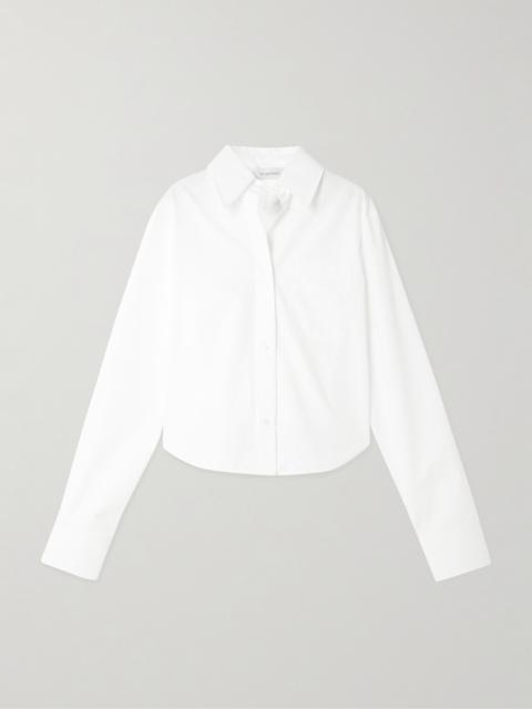 Sportmax Cropped Pleated Cotton-blend Shirt