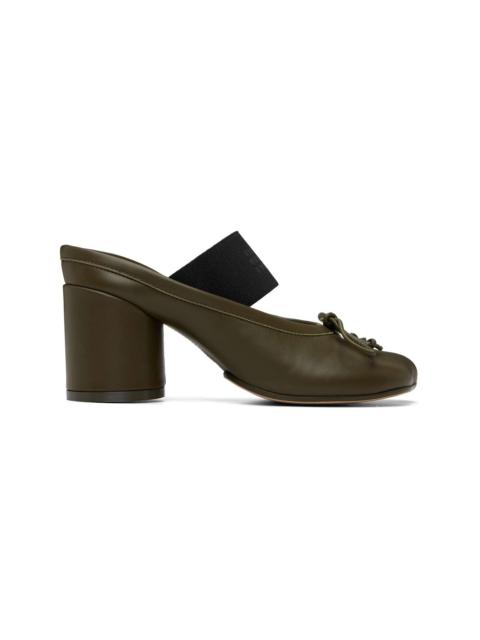 MM6 Maison Margiela Khaki Anatomic Numeric Sandal Heels