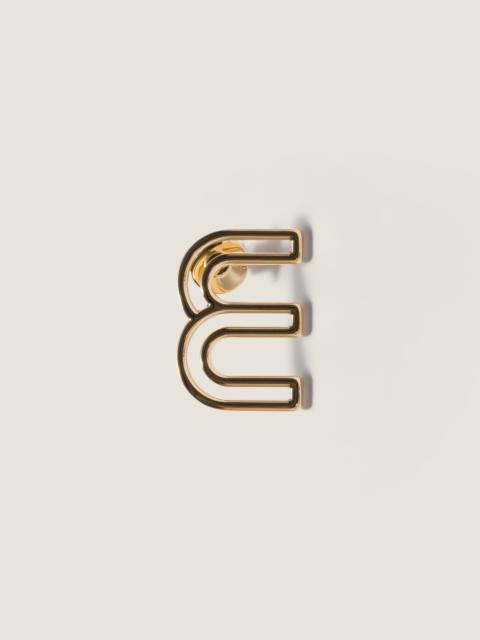 Miu Miu Metal logo brooch