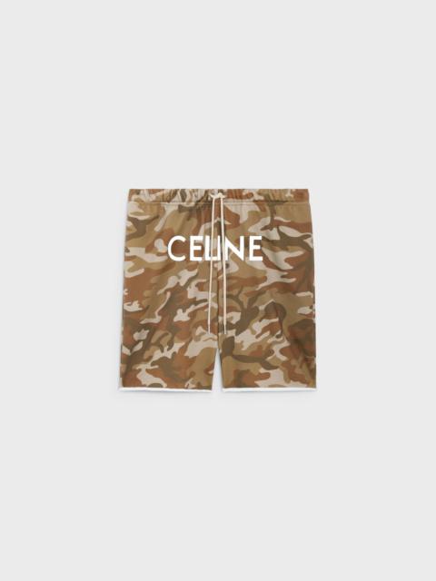 CELINE LOOSE CELINE SHORTS IN COTTON FLEECE