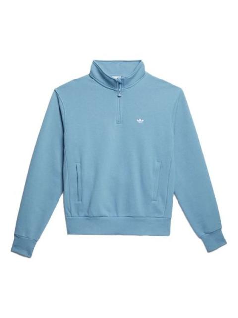 adidas Heavyweight Shmoofoil 1/4 Zip Sweatshirt 'Blue' GL9943