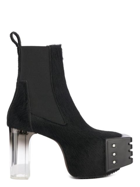 靴 rick owens Pony hair kiss boot Rick Owens Luxor-Kiss-Boots-In-Pony-Hair | antonioli