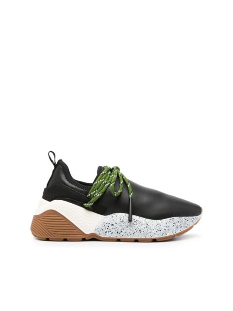 faux-leather panelled sneakers