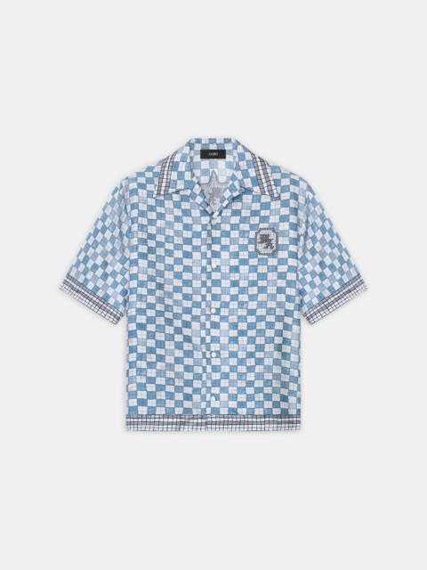 AMIRI MA CHECKERED BOWLING SHIRT