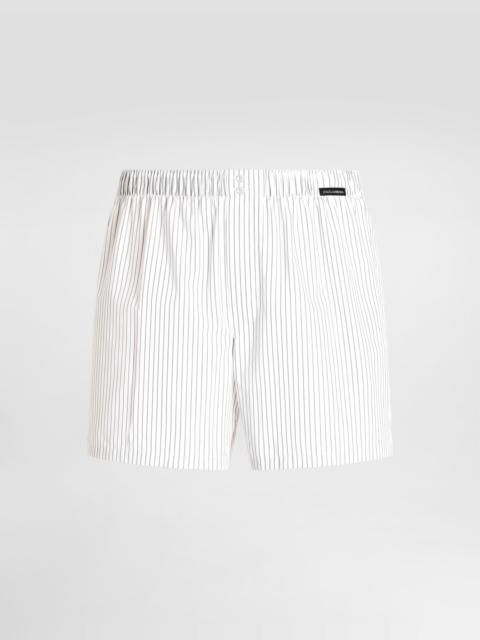 Dolce & Gabbana Striped cotton poplin boxer shorts