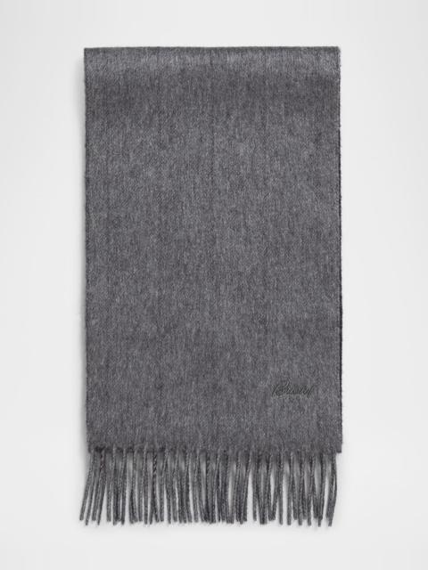Brioni Men's Fringe Silk Cashmere Scarf