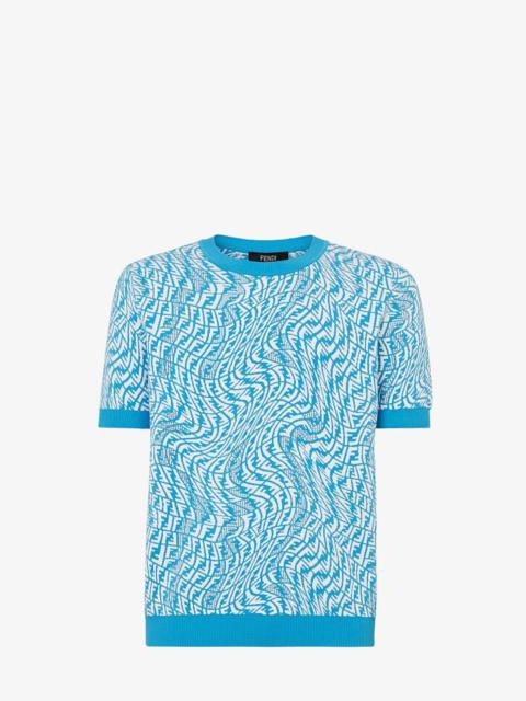 FENDI Light blue viscose jumper