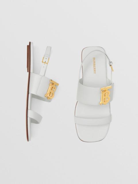 Burberry Monogram Motif Leather Sandals