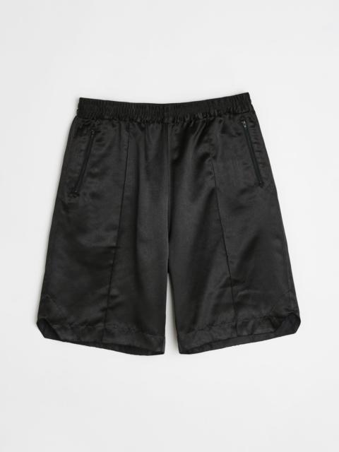 ENGINEERED GARMENTS BB SHORTS BLACK PC SATIN