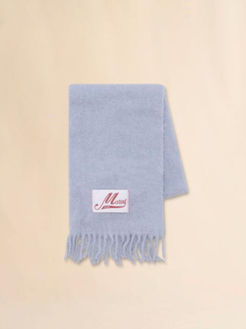 LIGHT BLUE ALPACA SCARF