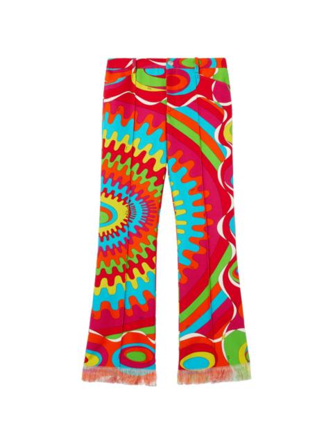 PUCCI Bersaglio-Print cotton trousers