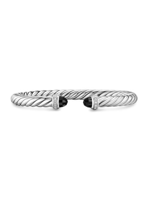 DAVID YURMAN Women's Cable Flex Bracelet in Sterling Silver - Black Onyx