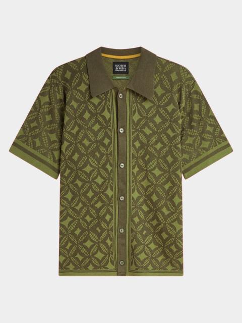 SCOTCH & SODA Men's Jacquard Knit Short-Sleeve Sweater