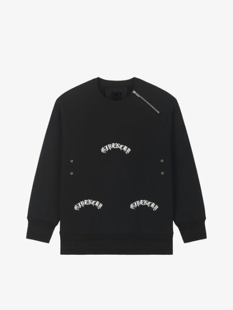 Givenchy GIVENCHY OVERSIZED SWEATSHIRT WITH METALLIC DETAILS