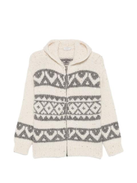 PESERICO Fair Isle sequin-embellished cardigan