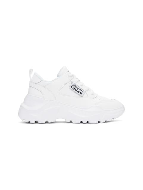 VERSACE JEANS COUTURE White Speedtrack Sneakers